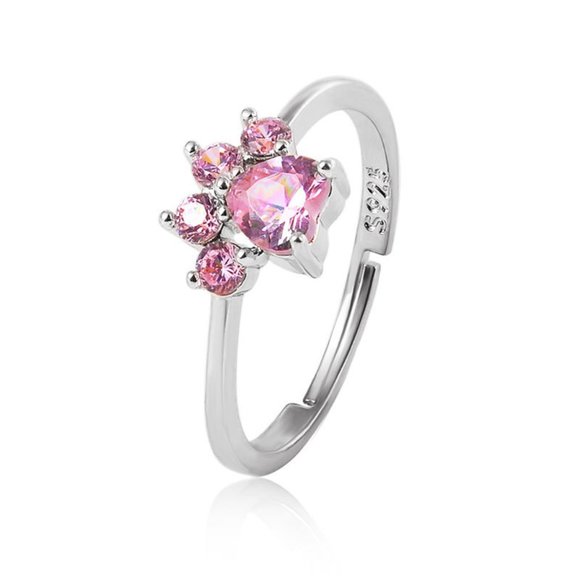 Jewelry - (BI) silver color cat paw ring